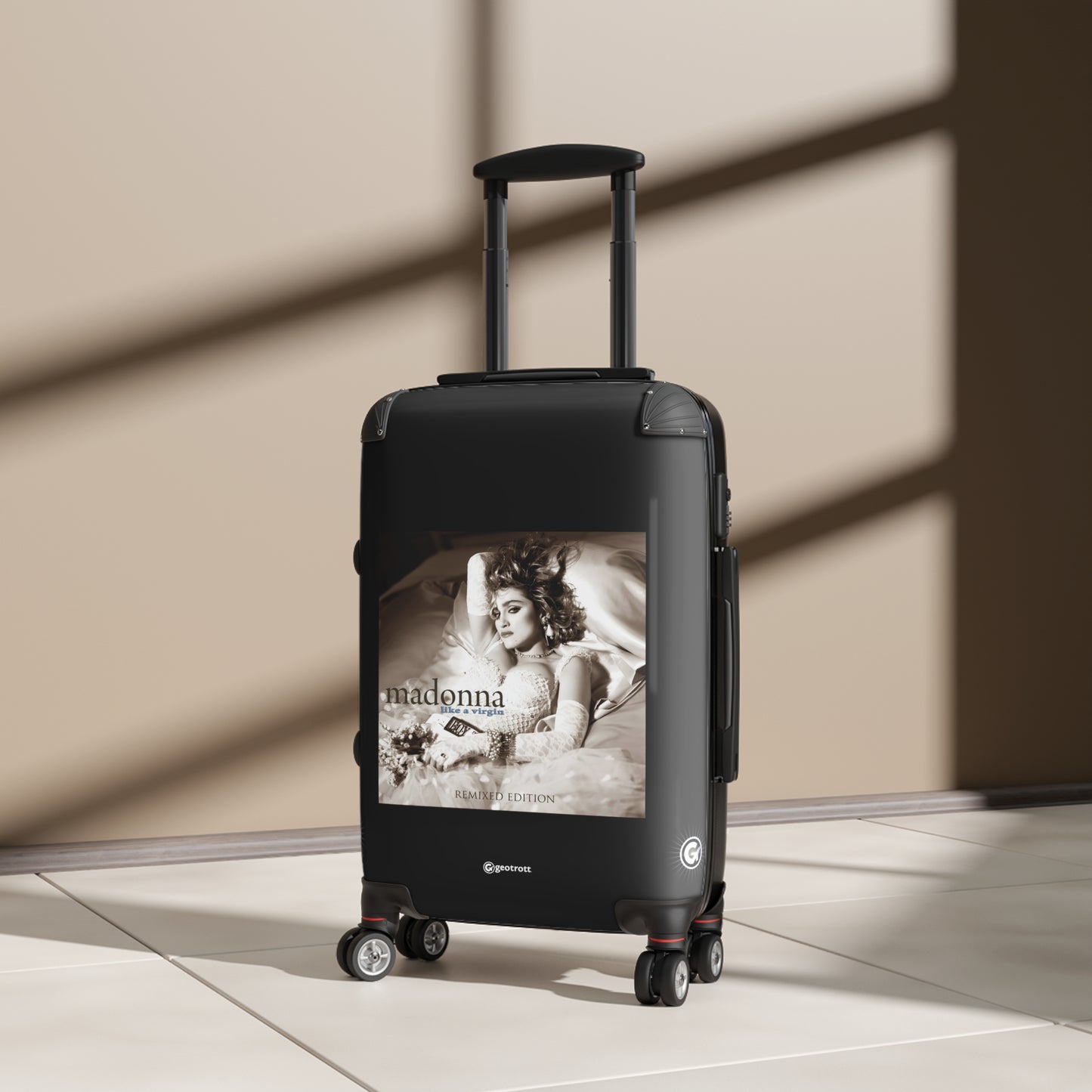Madonna Like A Virgin Eighties Music Album Luggage Bag Rolling Suitcase Spinner
