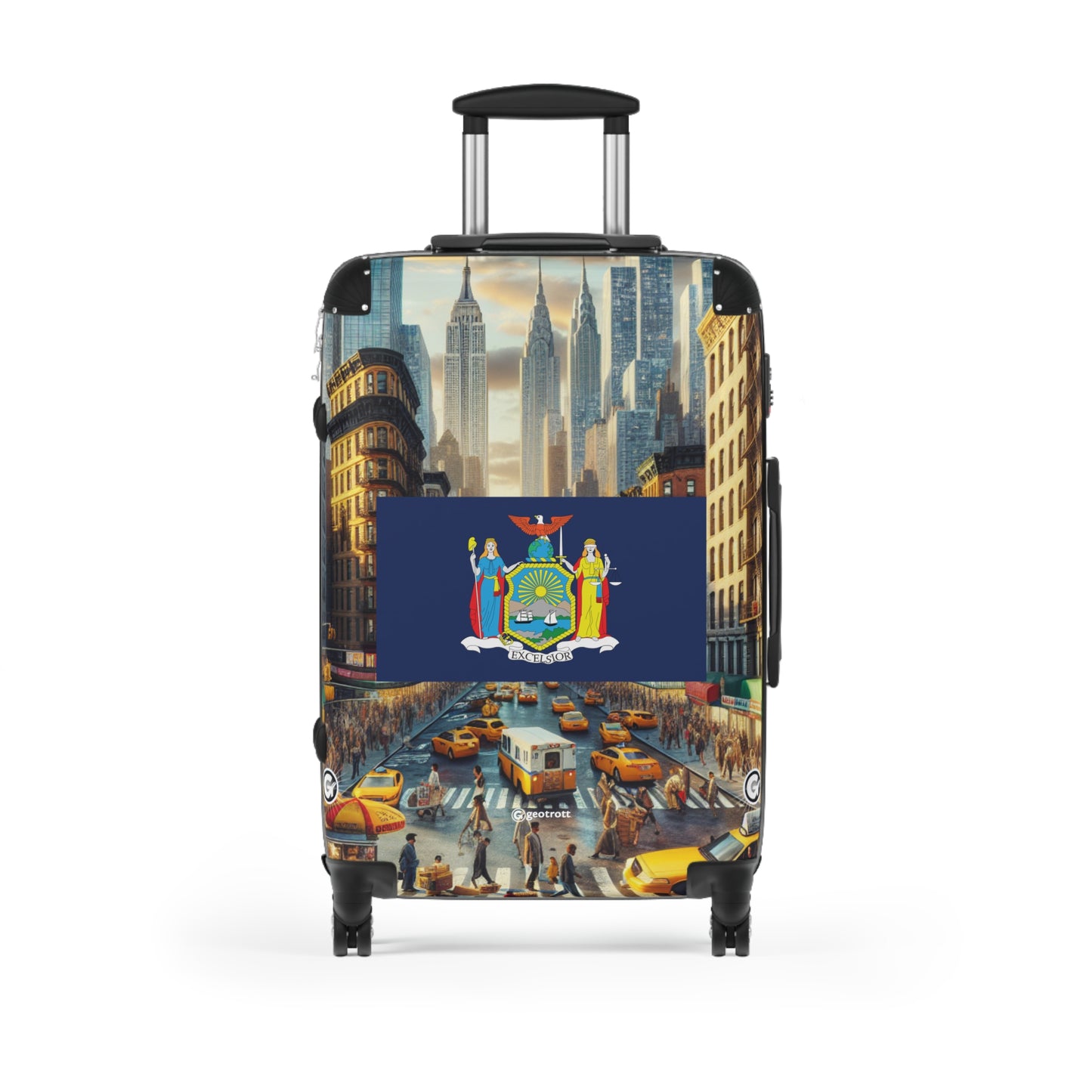 New York USA STATE FLAGS Luggage Bag Rolling Suitcase Spinner