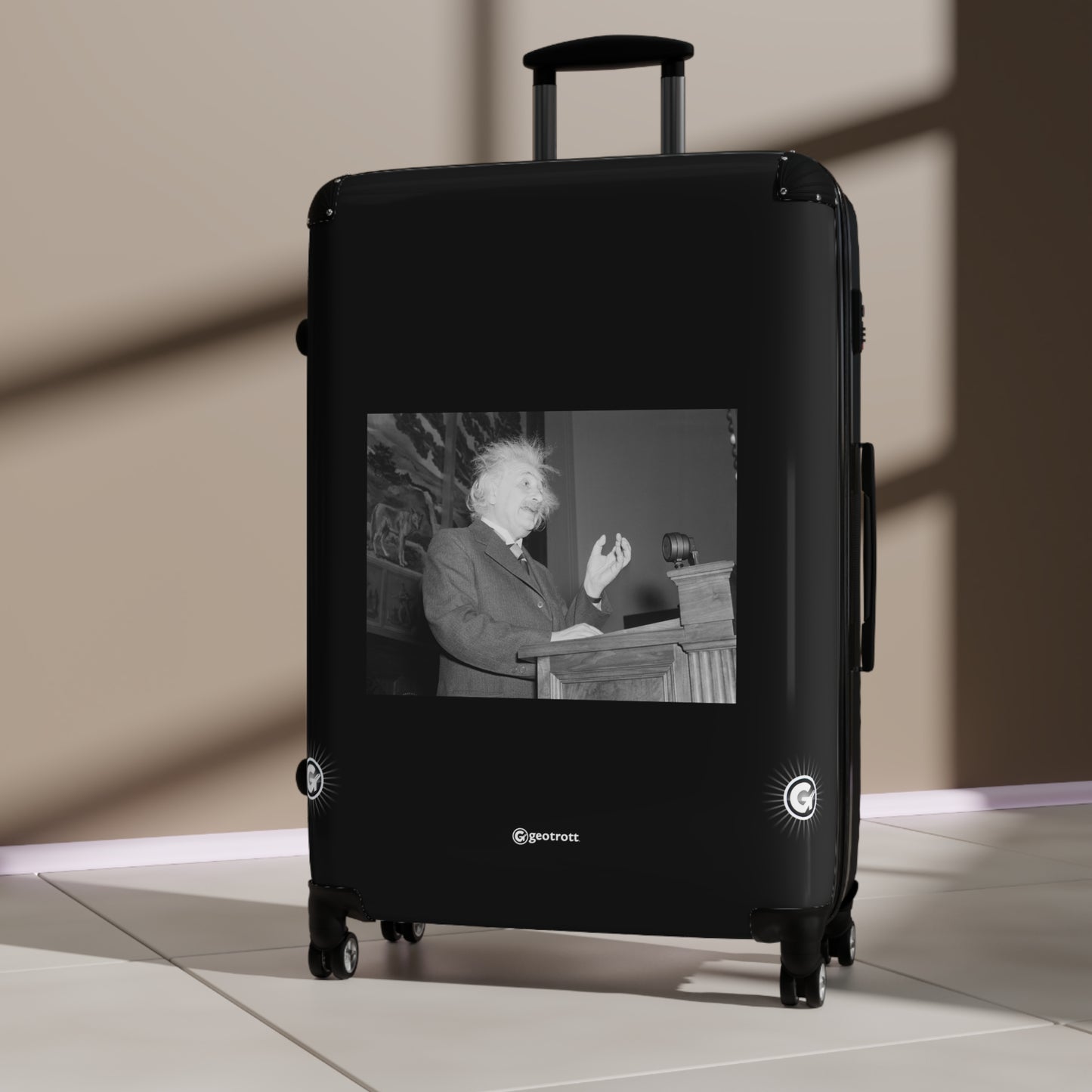 Albert Einstein Addressing Scientists 20Th Century Photos Luggage Bag Rolling Suitcase Spinner