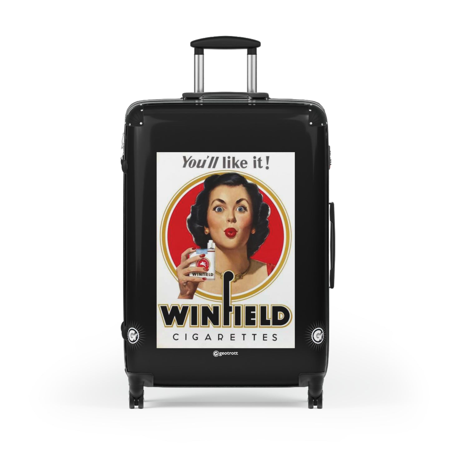 You'll like it Winfield Cigarette Vintage Posters Retro Ad Luggage Bag Rolling Suitcase Spinner