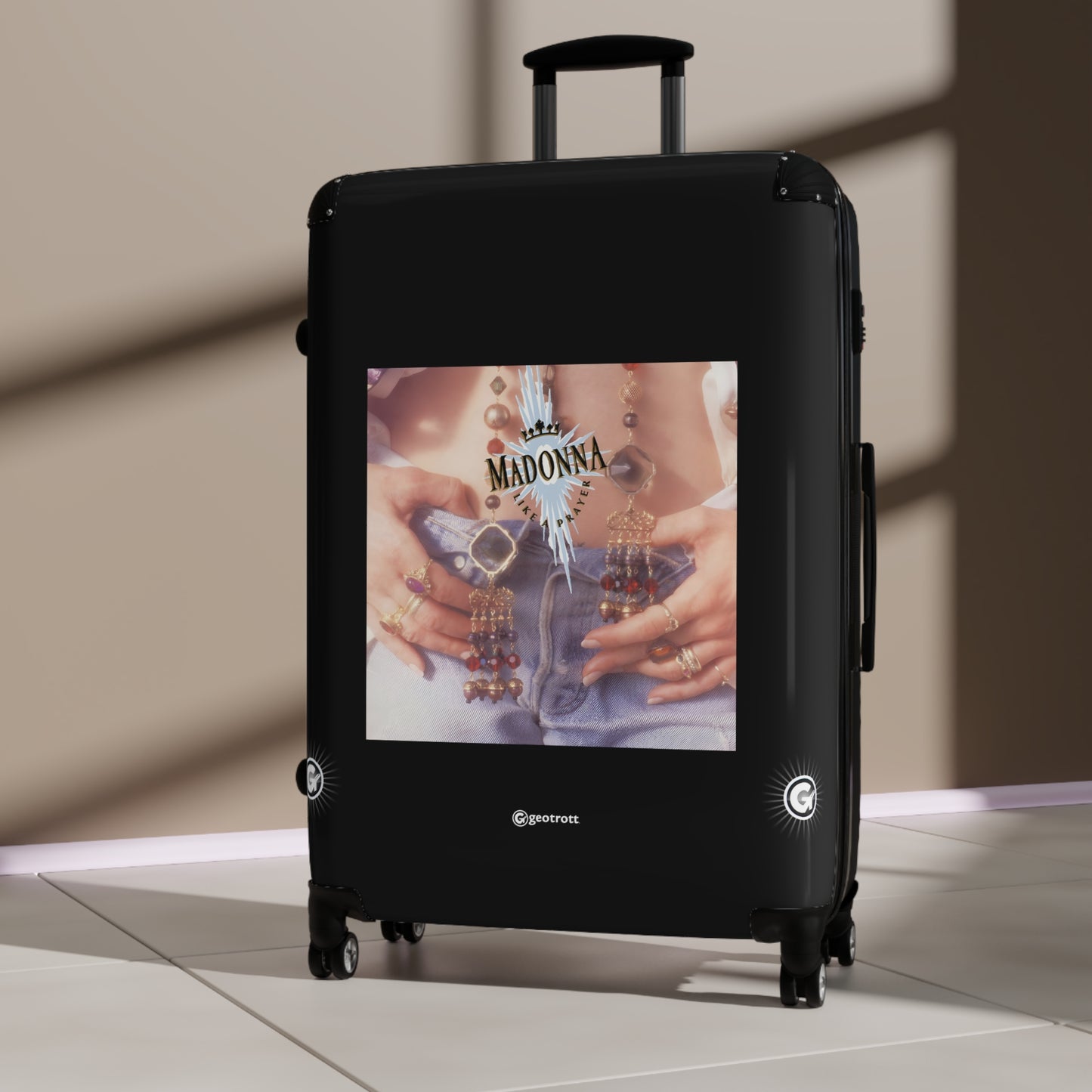 Madonna Like A Prayer Eighties Music Album Luggage Bag Rolling Suitcase Spinner