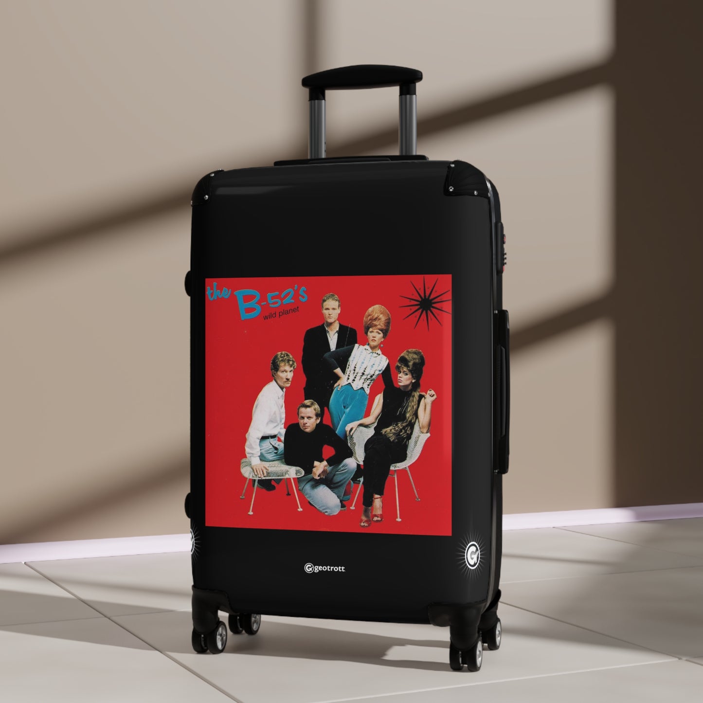 The B52S Wild Planet 1980 Luggage Bag Rolling Suitcase Spinner