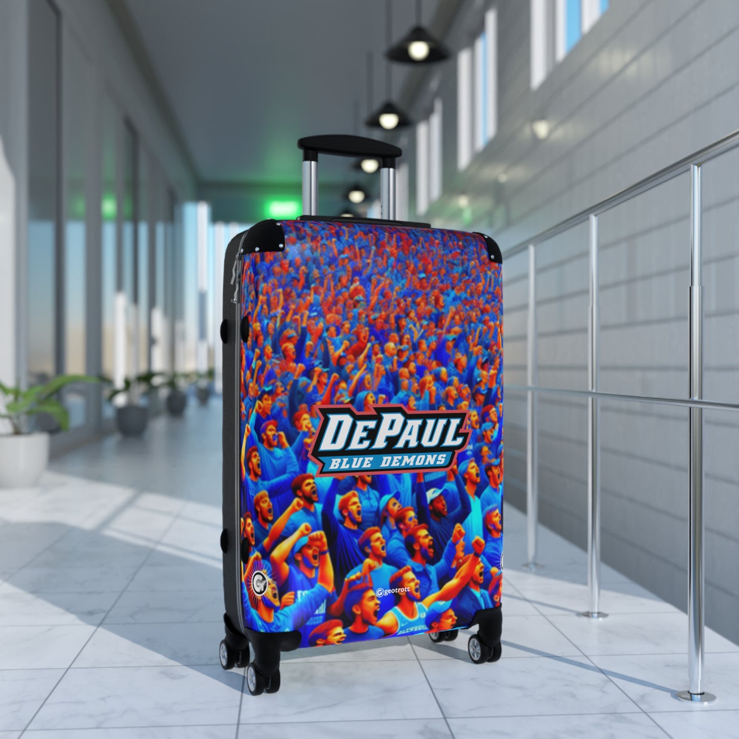 DePaul Blue Demons Mens Basketball COLLEGE Team Luggage Bag Rolling Suitcase Spinner