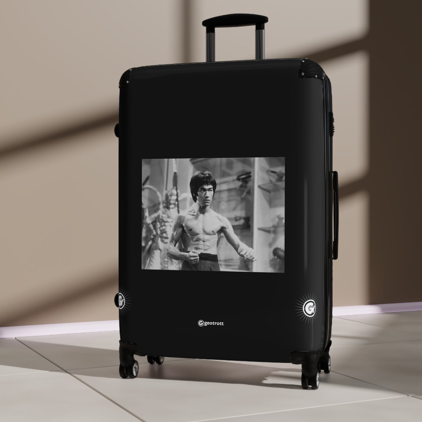 Bruce Lee Fighting Huntress Enter The Dragon 20Th Century Photos Luggage Bag Rolling Suitcase Spinner