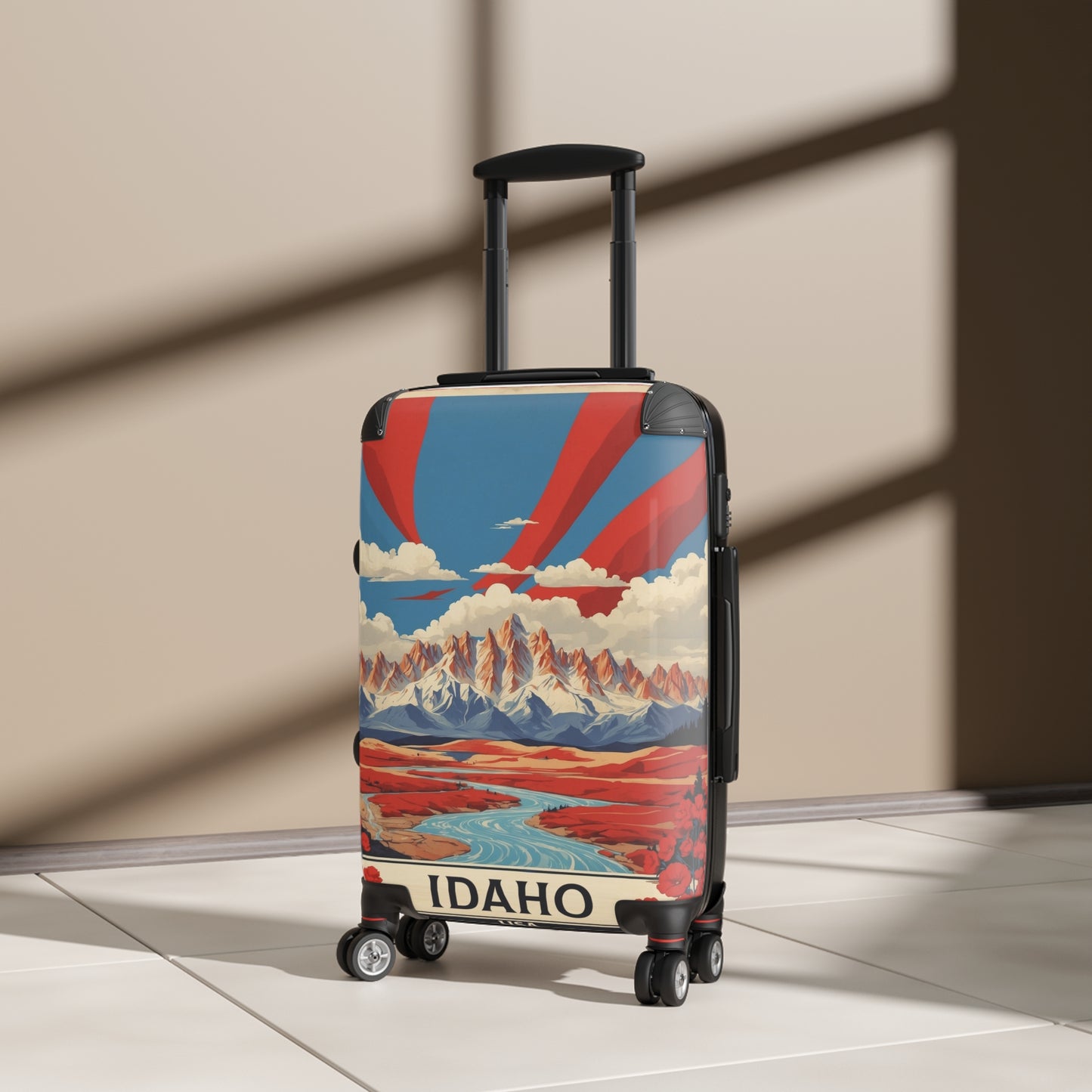 Idaho'S Wild Majesty: Vintage Travel Poster Art, Mountain River Landscape Vintage Travel Poster