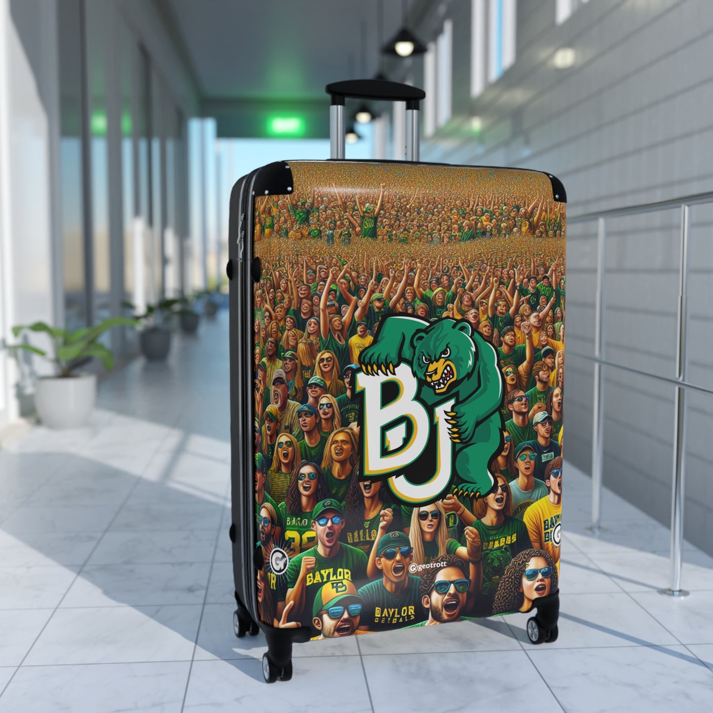 Baylor Bears Team University College Teams Luggage Bag Rolling Suitcase Spinner