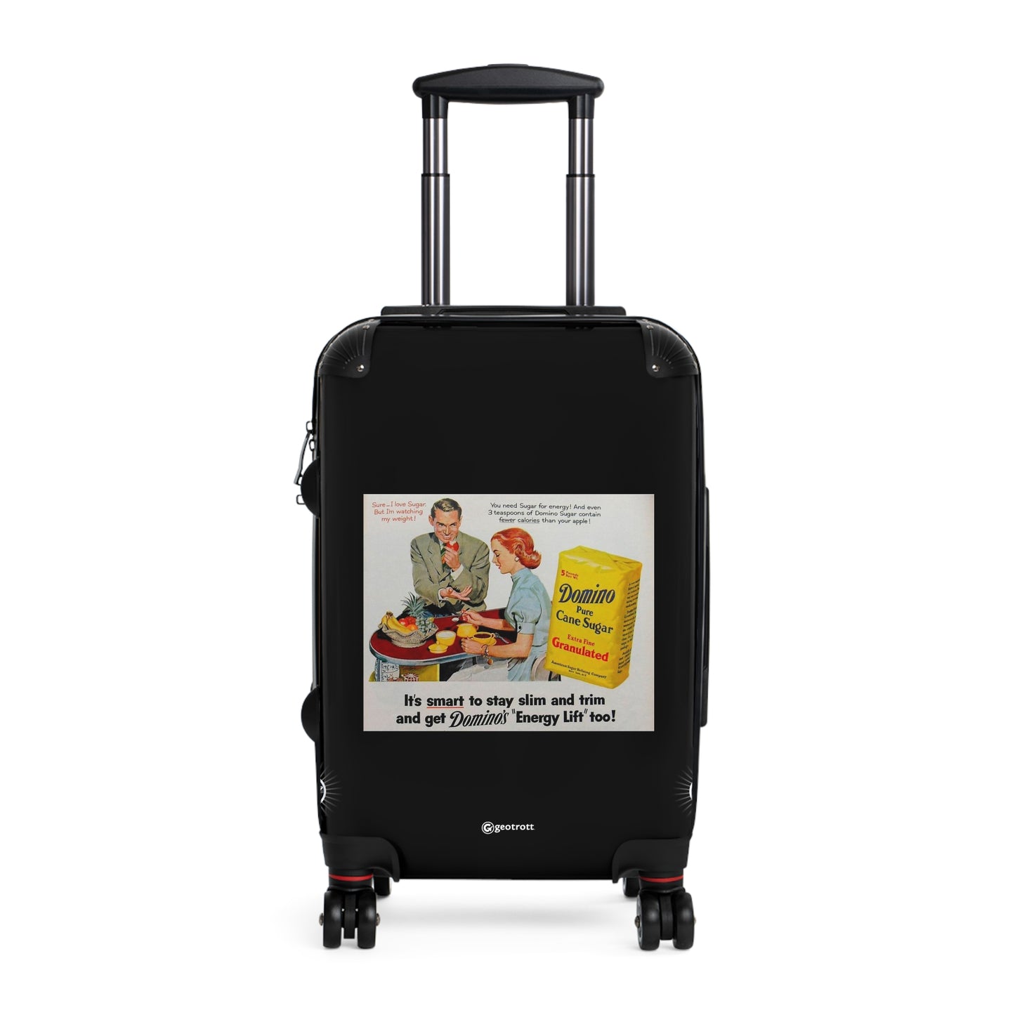 Domino Pure Cane Sugar 1950'S Vintage Posters Retro Ad Luggage Bag Rolling Suitcase Spinner