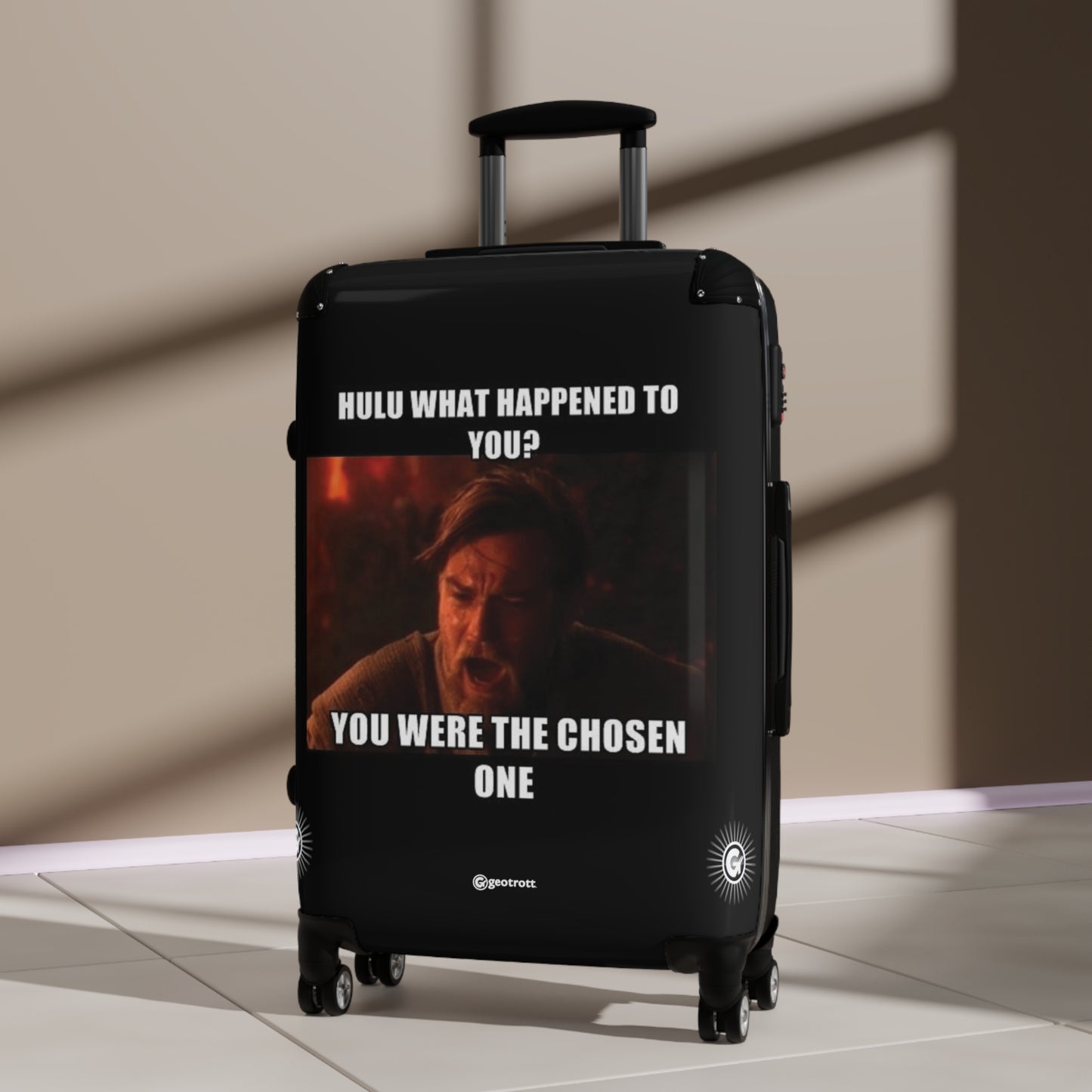 Obi-Wan Kenobi You were the chosen one! HULU MEME Funny Inspirational Luggage Bag Rolling Suitcase Spinner