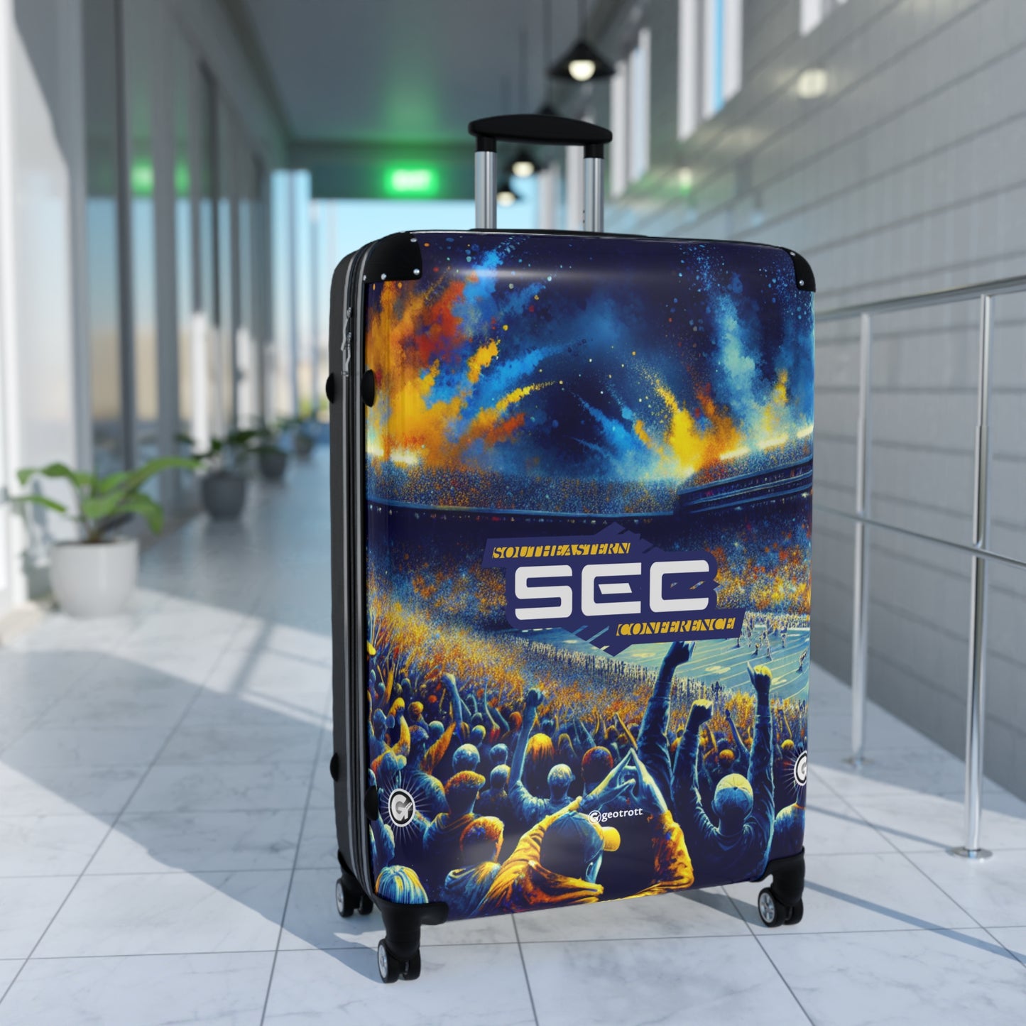 Southeastern Collegiate Athletic Conference Luggage Bag Rolling Suitcase Spinner