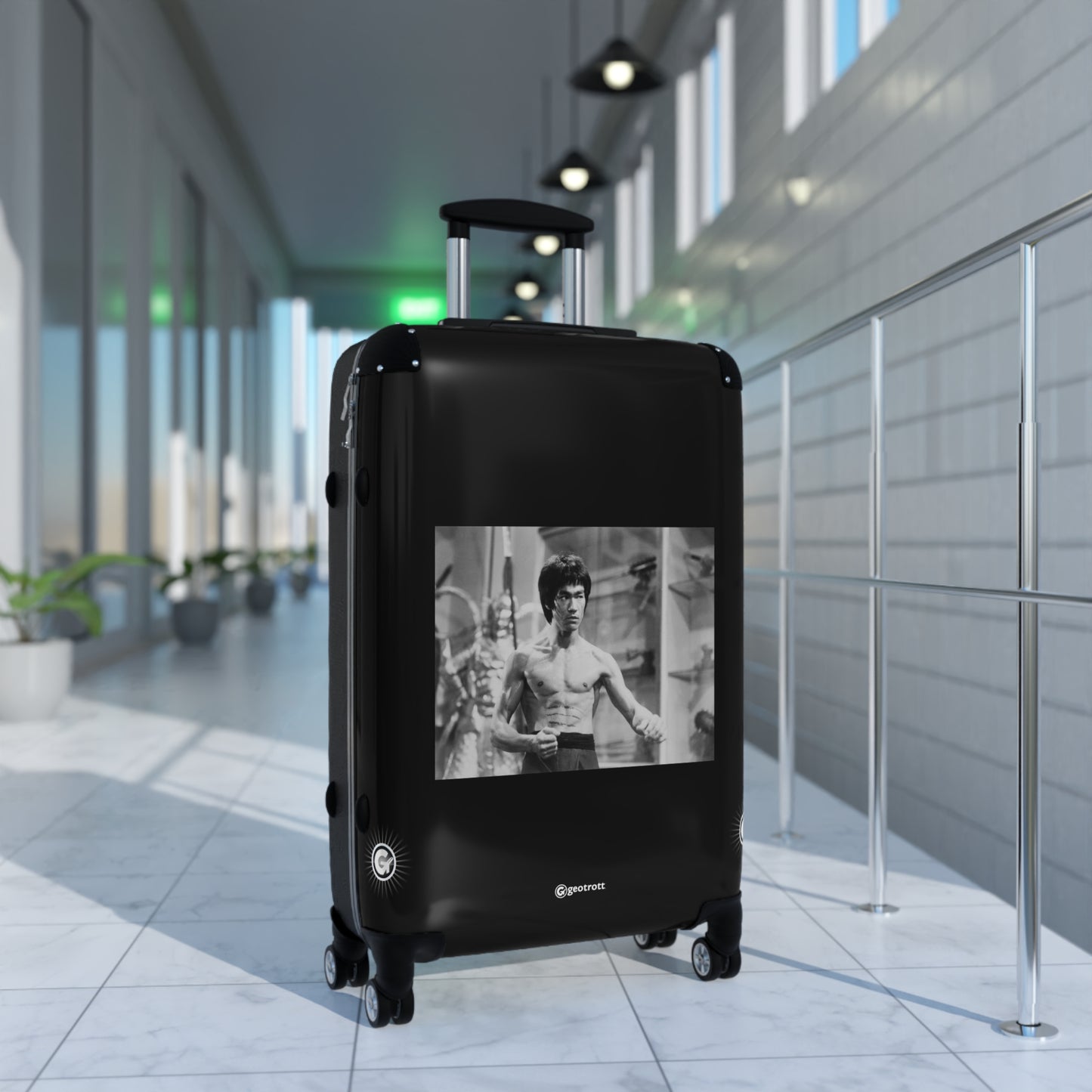 Bruce Lee Fighting Huntress Enter The Dragon 20Th Century Photos Luggage Bag Rolling Suitcase Spinner