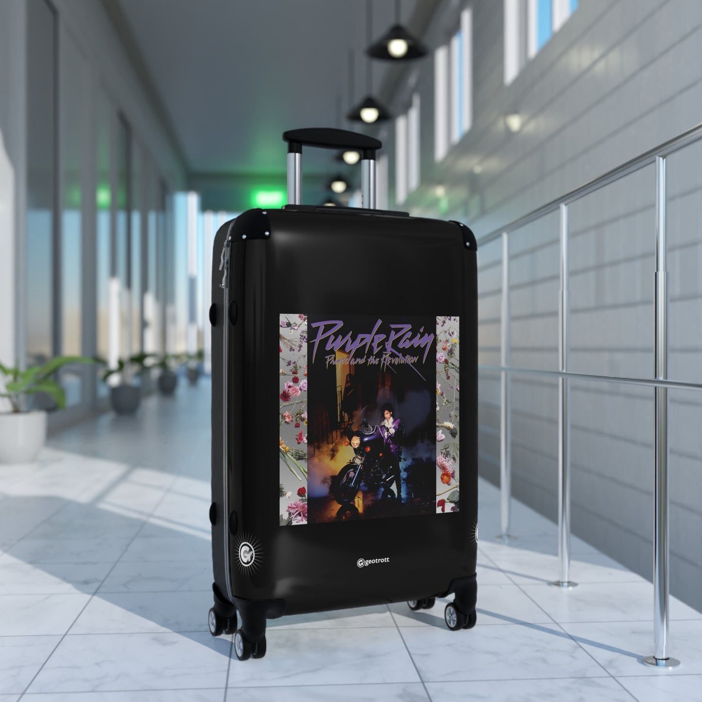 Purple Rain Prince And The Revolution Eighties Music Album Luggage Bag Rolling Suitcase Spinner