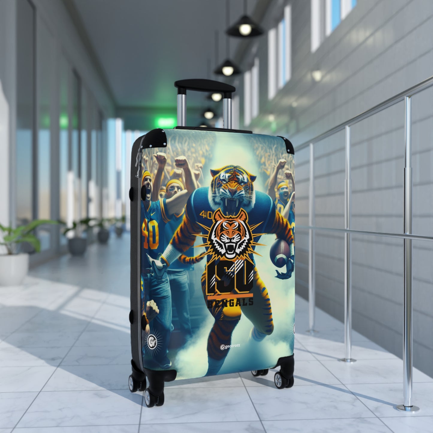 Idaho State University Bengals College Football Team Luggage Bag Rolling Suitcase Spinner