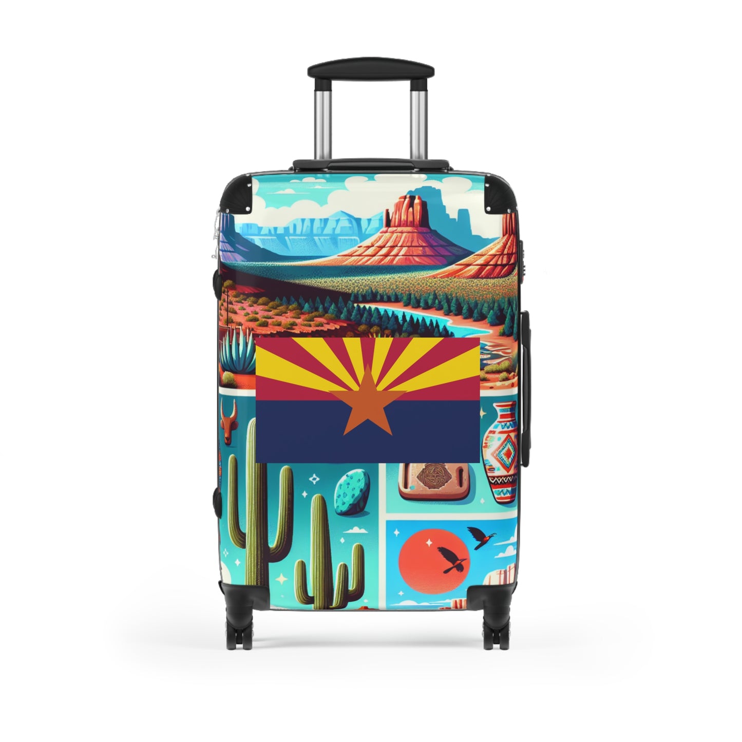 Arizona Usa State Flags Luggage Bag Rolling Suitcase Spinner