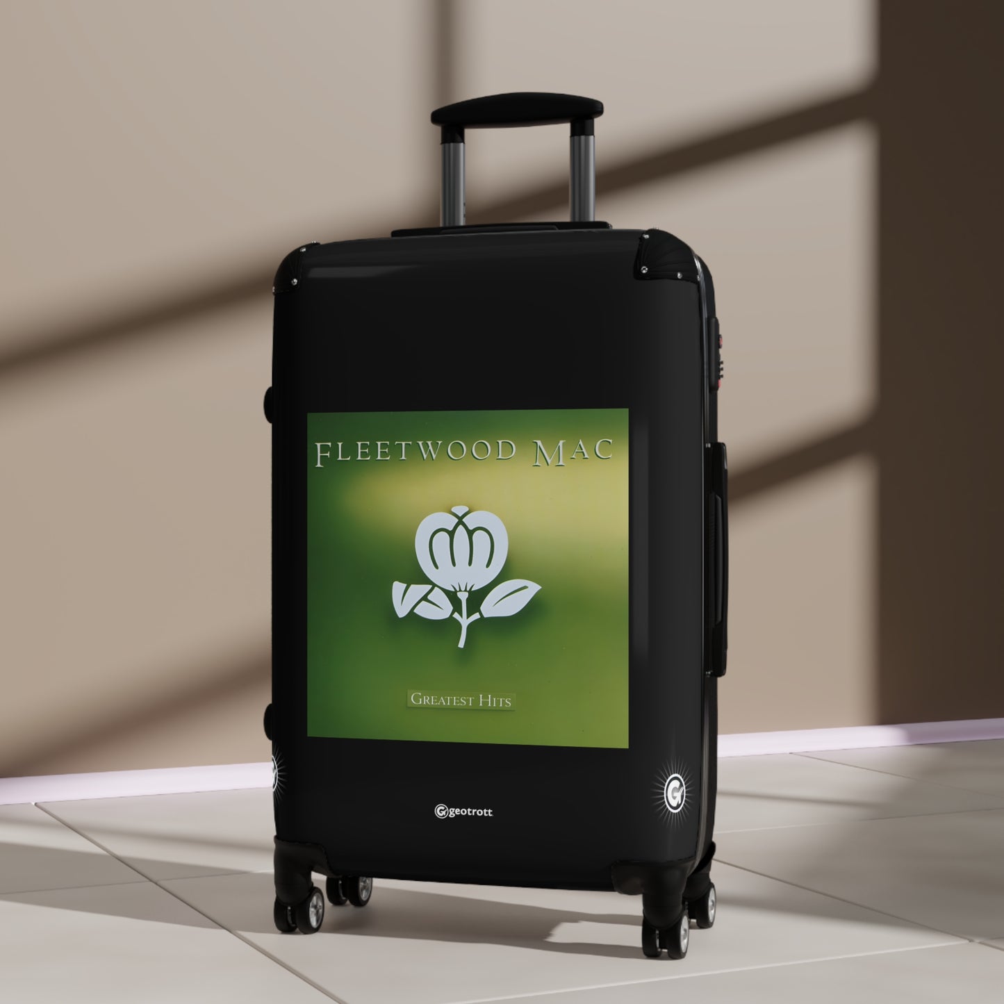FleetWood Mac Greatest Hits Eighties Music Album Luggage Bag Rolling Suitcase Spinner