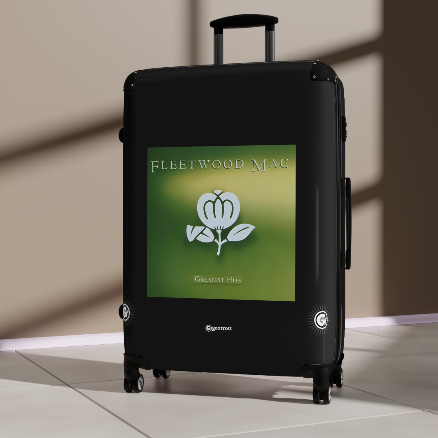 FleetWood Mac Greatest Hits Eighties Music Album Luggage Bag Rolling Suitcase Spinner