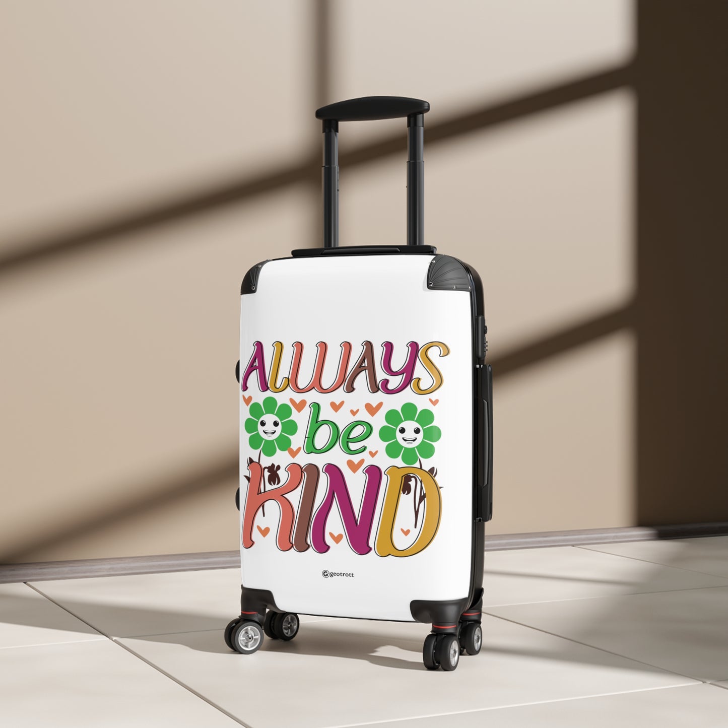 Always Be Kind Emotive Inspirational Luggage Bag Rolling Suitcase Spinner