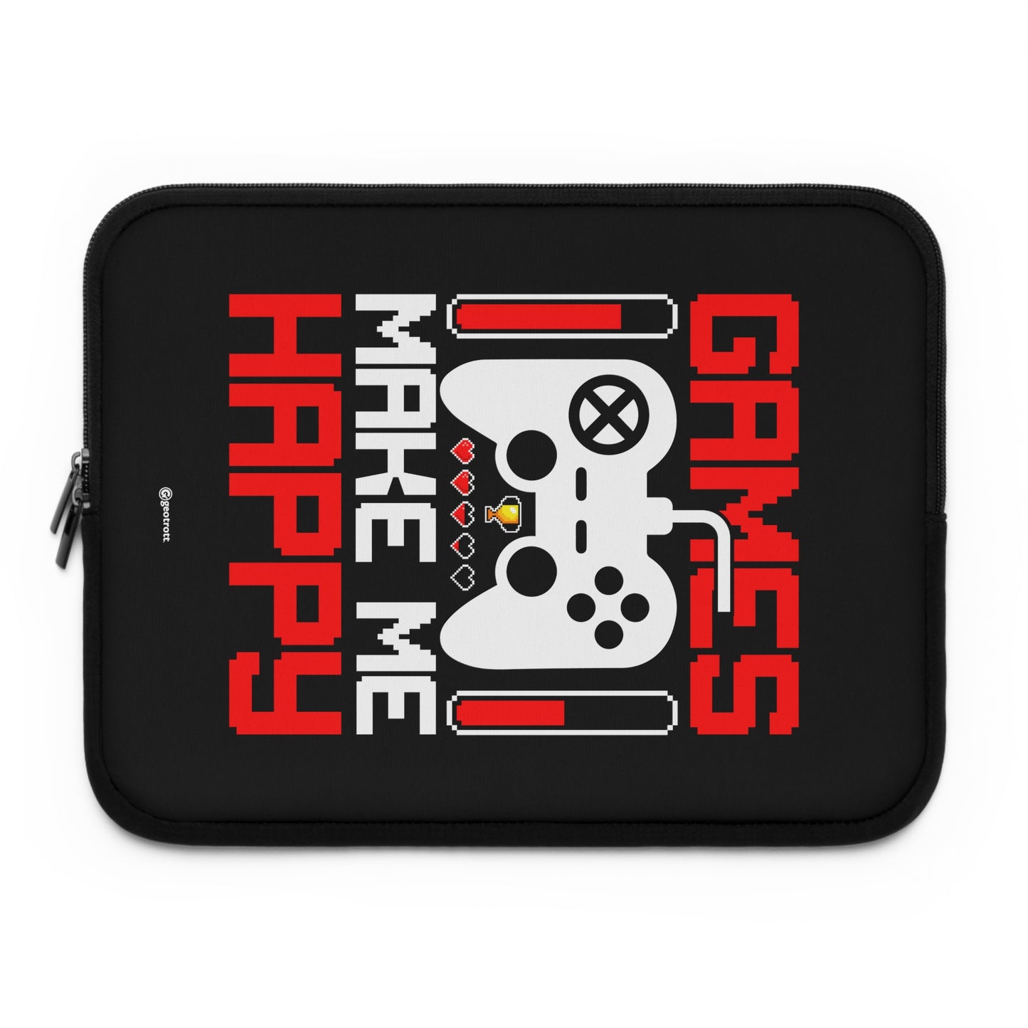 Games Make Me Happy 3 Gamer Gaming Lightweight Smooth Neoprene Laptop Sleeve