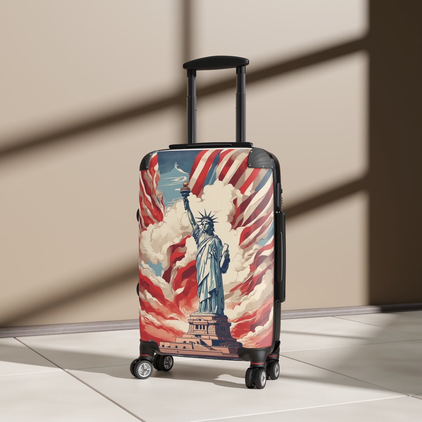 Lady Liberty'S Beacon: Patriotic American Artwork, Vintage Propaganda Style Poster Vintage Travel Poster