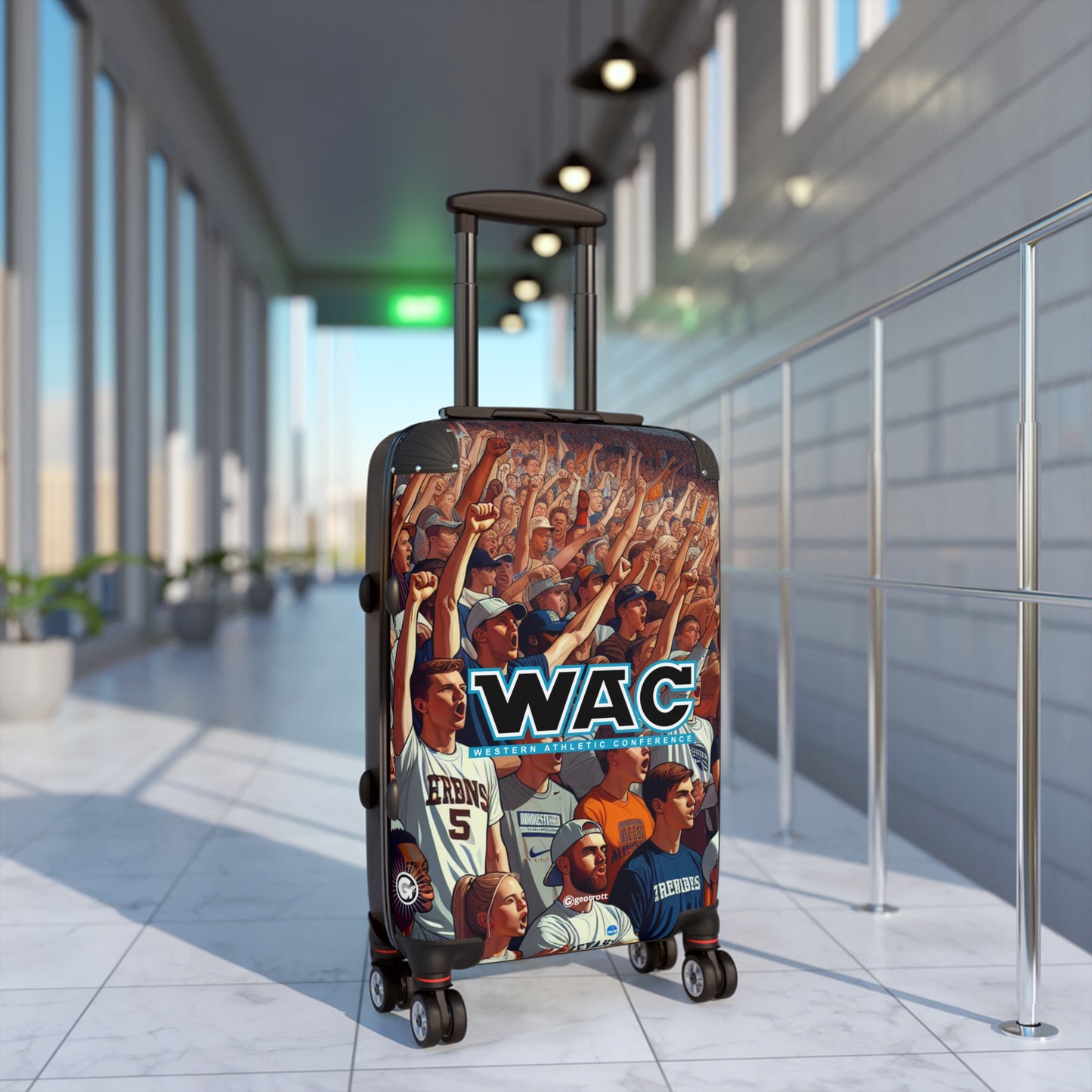 Western Athletic Conference Ncaa Division I Luggage Bag Rolling Suitcase Spinner
