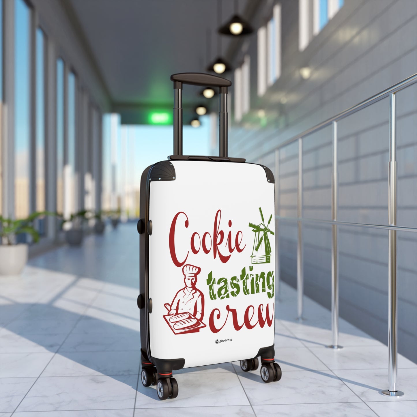 Funny Inspirational Cookies Tasting Crew Luggage Bag Rolling Suitcase Spinner