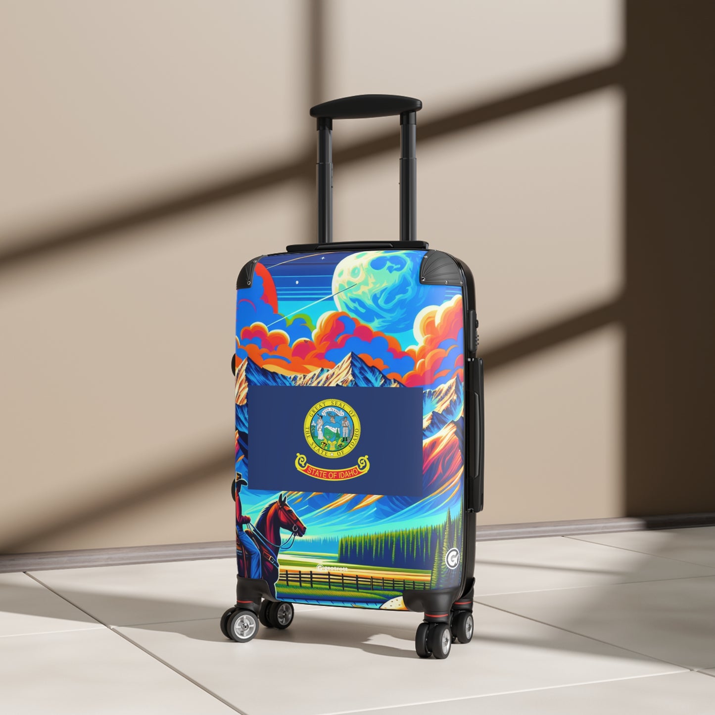 Idaho Usa State Flags Luggage Bag Rolling Suitcase Spinner