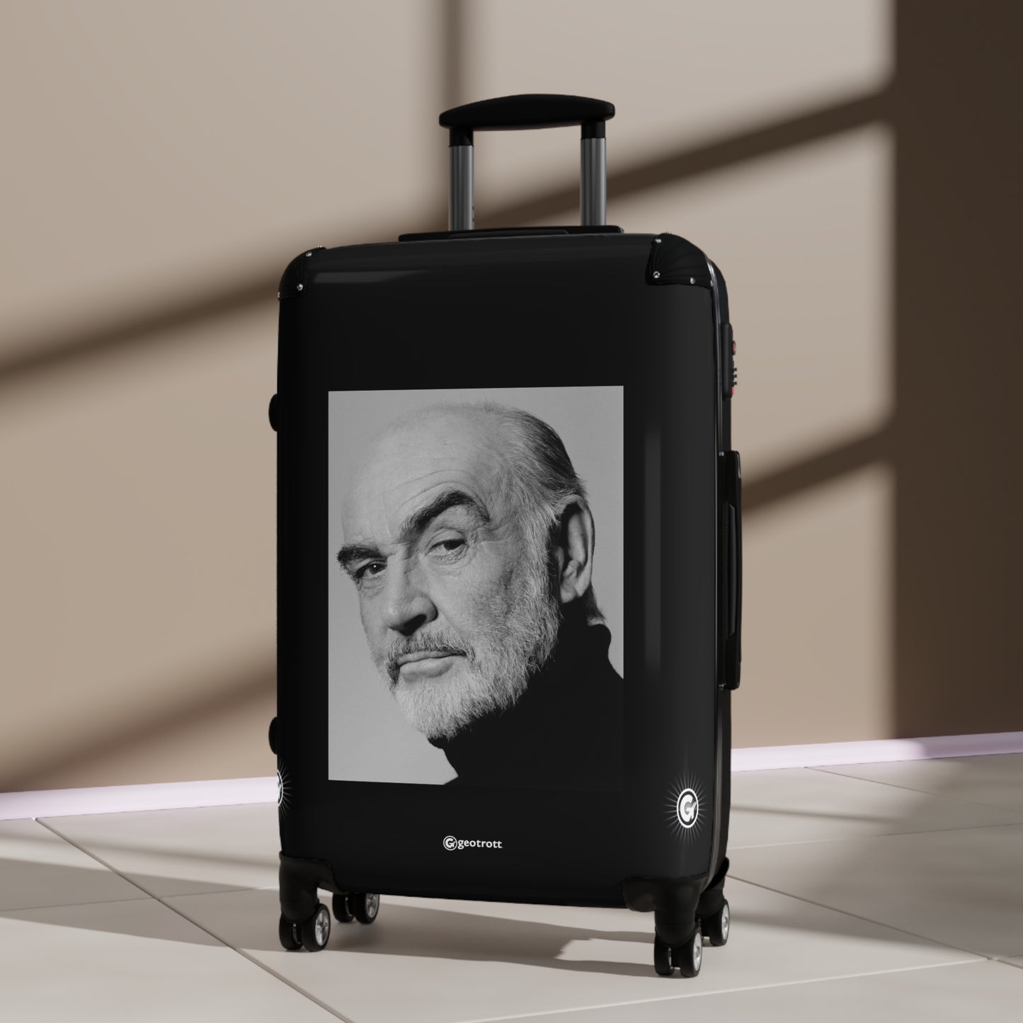 Sir Thomas Sean Connery Scottish Actor James Bond 20Th Century Photos Luggage Bag Rolling Suitcase Spinner