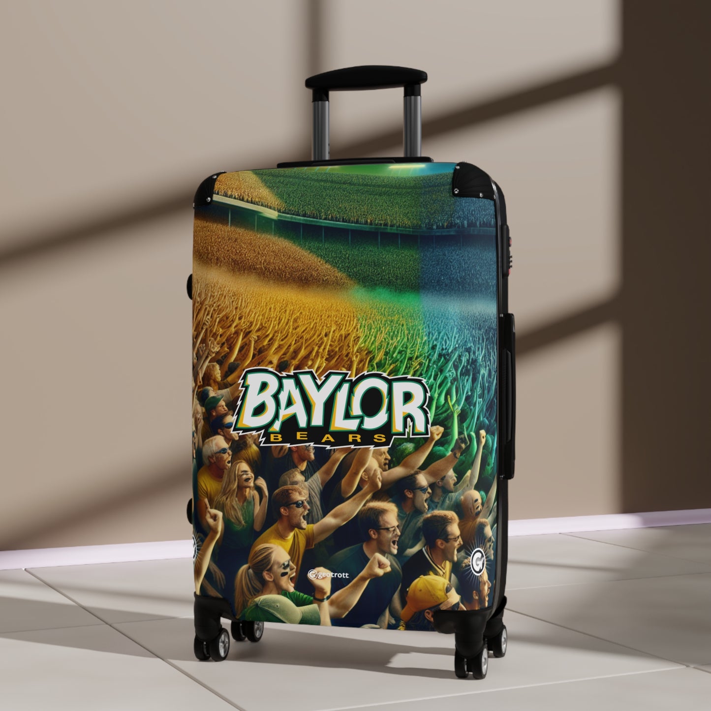Baylor Bears Football University College Teams Luggage Bag Rolling Suitcase Spinner