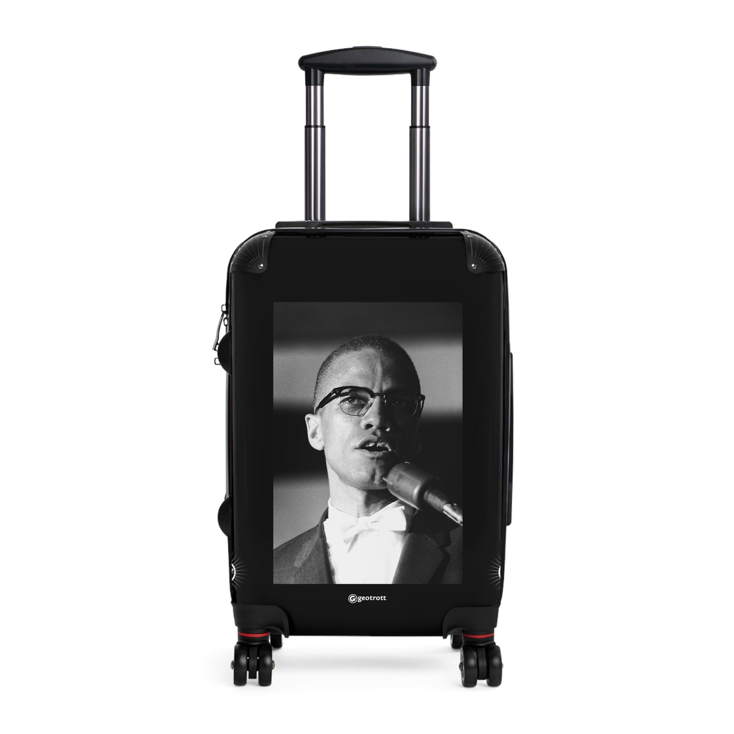 Malcolm X African American Revolutionary 20Th Century Photos Luggage Bag Rolling Suitcase Spinner
