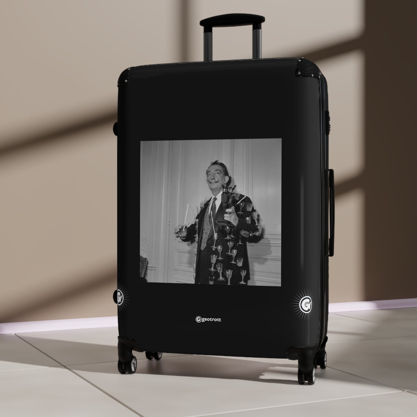 Salvador Dali Paris 1960 20Th Century Photos Luggage Bag Rolling Suitcase Spinner