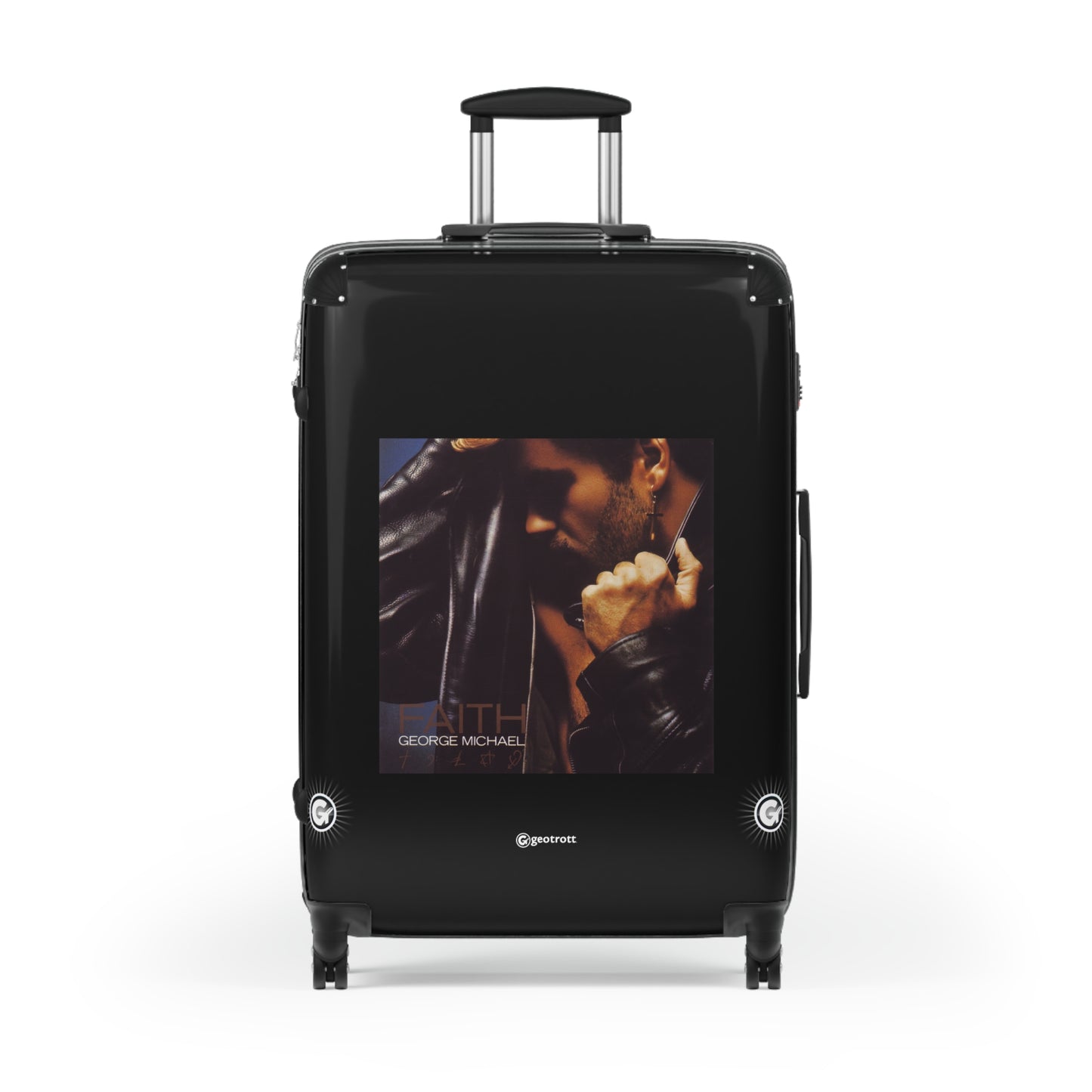 George Michael Faith Eighties Music Album Luggage Bag Rolling Suitcase Spinner