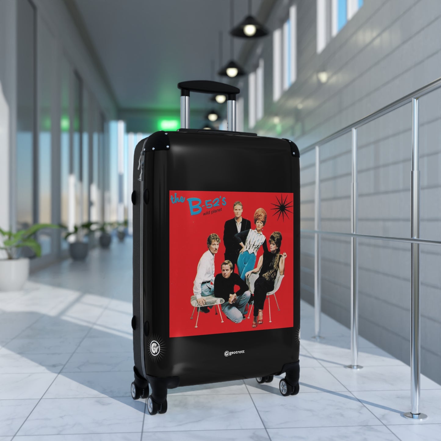 The B52S Wild Planet 1980 Luggage Bag Rolling Suitcase Spinner