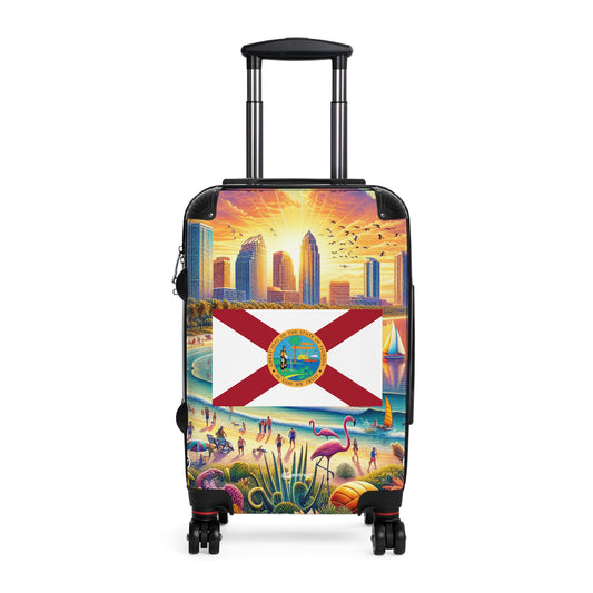 Florida Usa State Flags Luggage Bag Rolling Suitcase Spinner