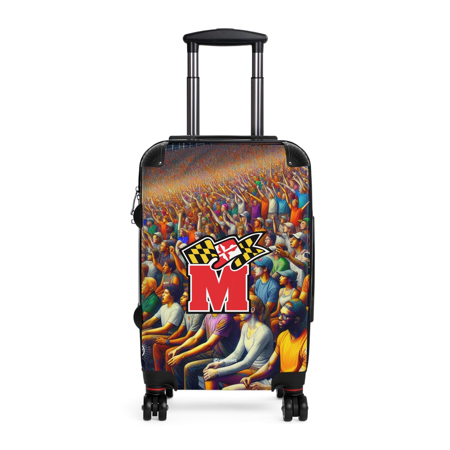University Of Maryland Terrapins Women'S Varsity College Team Luggage Bag Rolling Suitcase Spinner