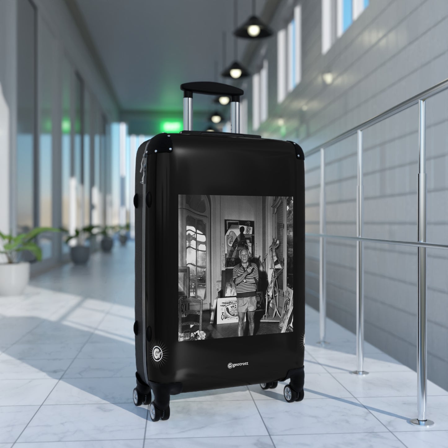 Copy of Pablo Picasso at Home The Prolific Artists Life 20TH CENTURY Photos Luggage Bag Rolling Suitcase Spinner