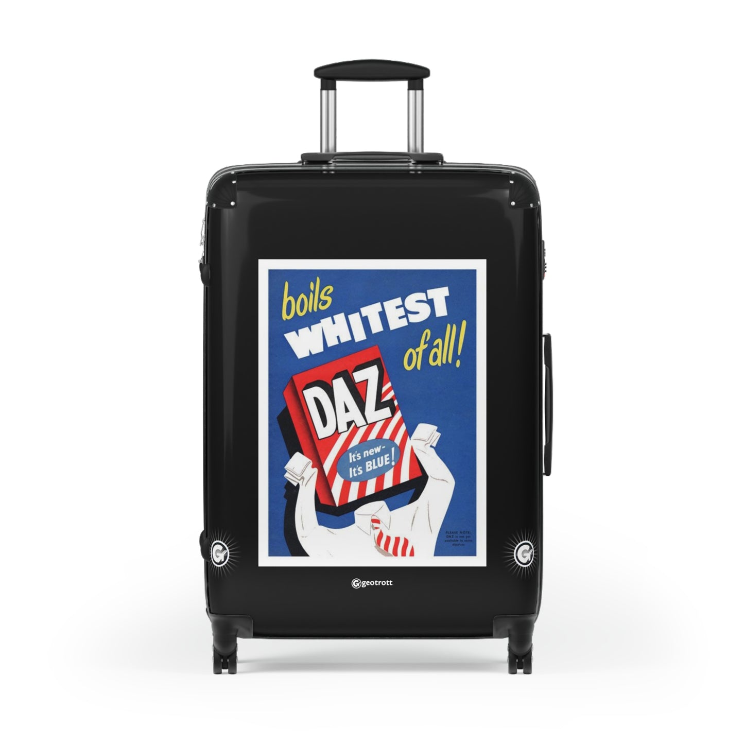 Daz 1950S Uk Washing Powder Products Vintage Posters Retro Ad Luggage Bag Rolling Suitcase Spinner