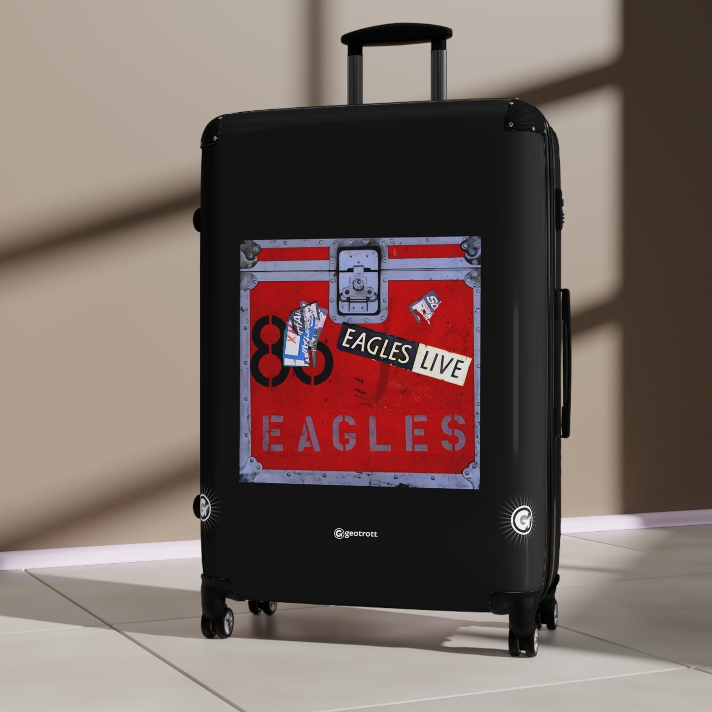 Eagles Live Eighties Music Album Luggage Bag Rolling Suitcase Spinner