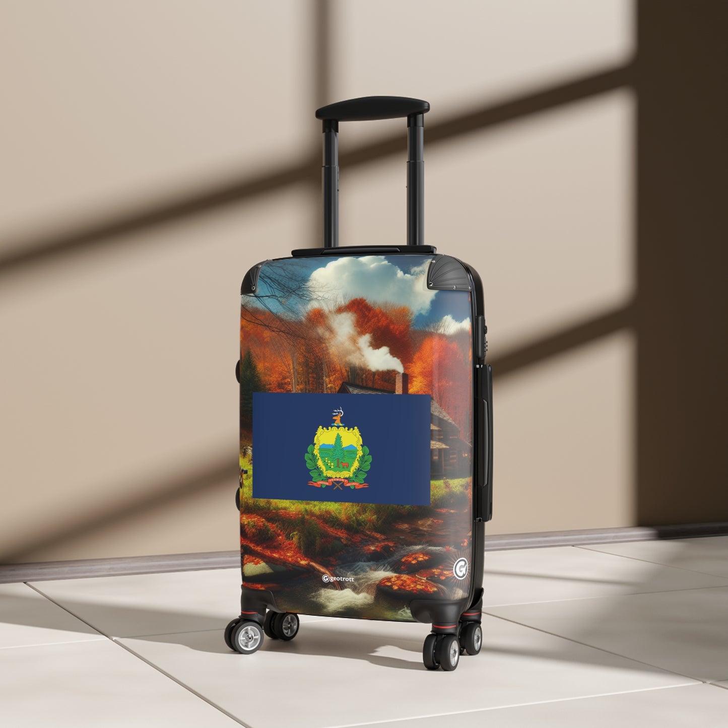 Vermont USA STATE FLAGS Luggage Bag Rolling Suitcase Spinner