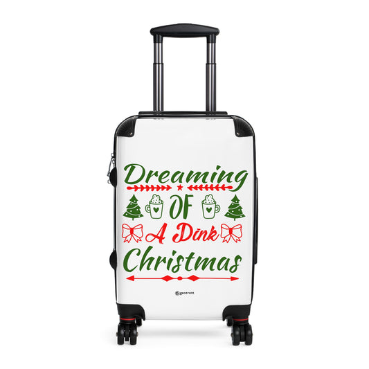 Christmas Season Dreaming Of A Drink Christmas Luggage Bag Rolling Suitcase Spinner