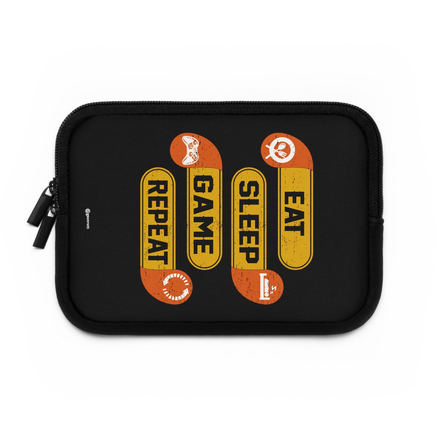 Eat Sleep Game Repeat 3 Gamer Gaming Lightweight Smooth Neoprene Laptop Sleeve