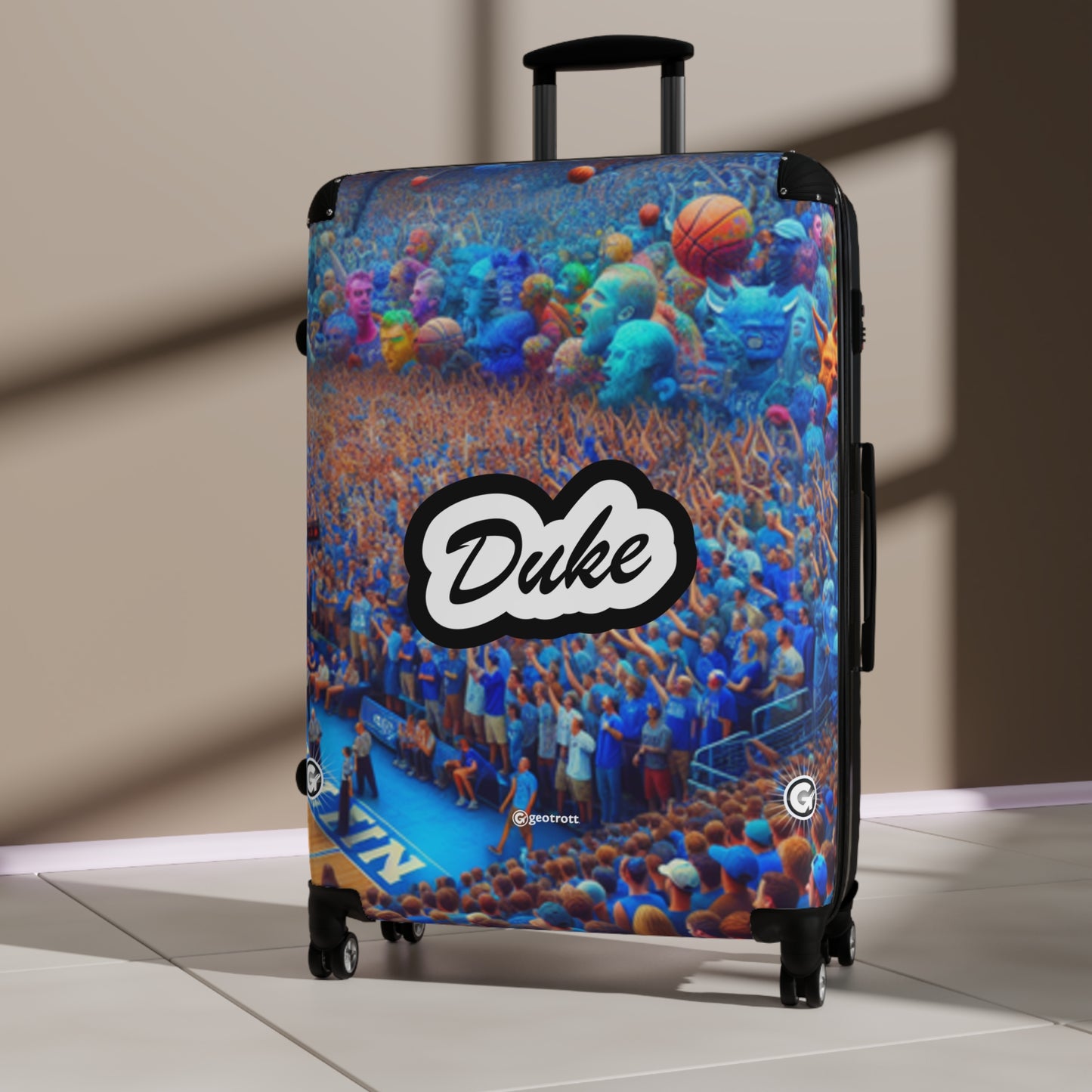 The Duke University Blue Devils Mens Basketball Ncaa Team Luggage Bag Rolling Suitcase Spinner