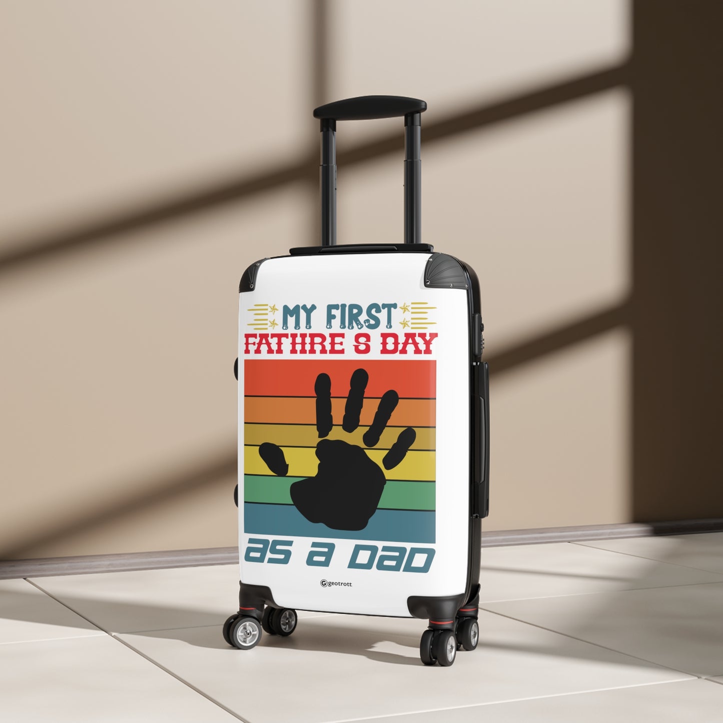Emotive Inspirational My First Fathers Day As A Dad Fathers Day Luggage Bag Rolling Suitcase Spinner