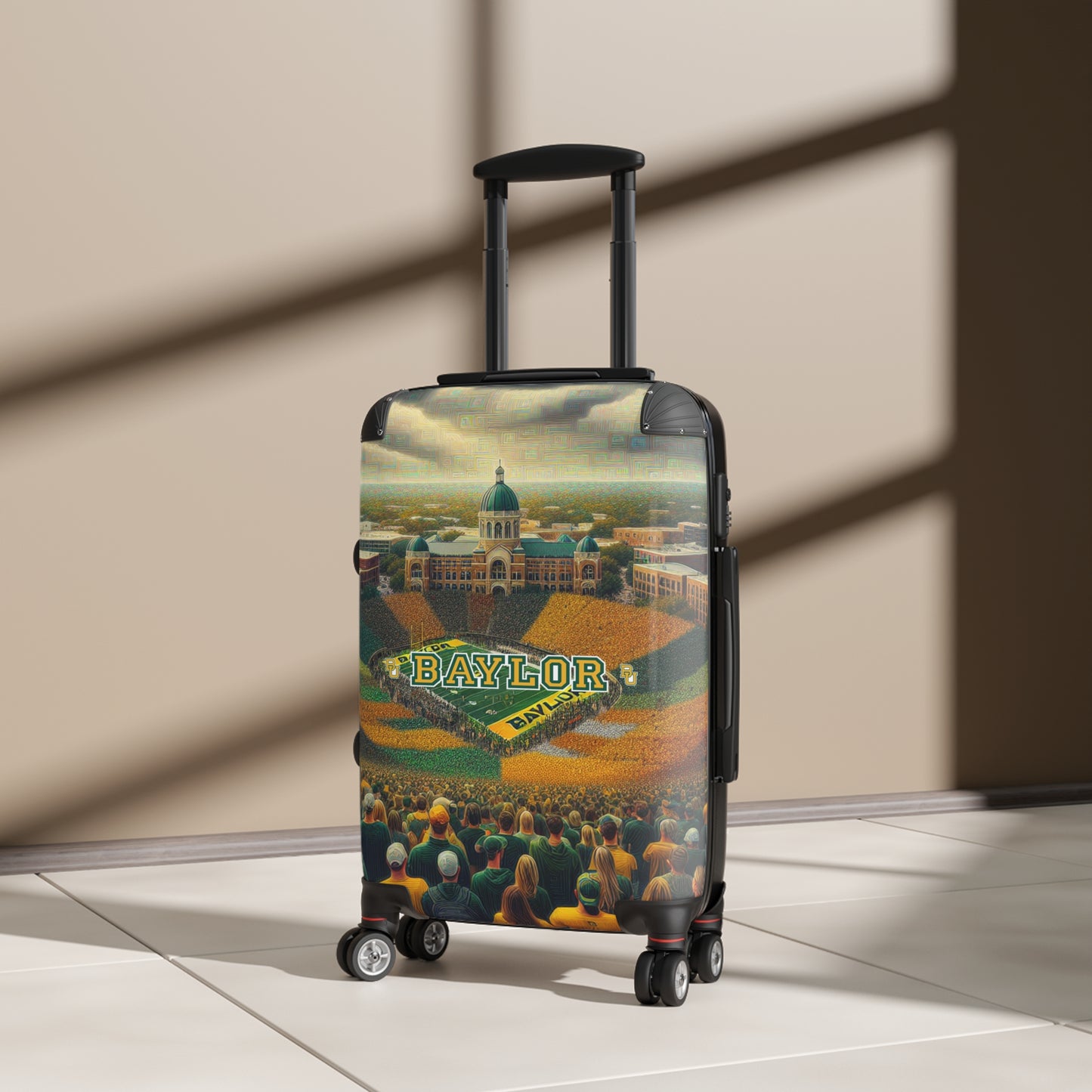 University Baylor Bears College Football Team Luggage Bag Rolling Suitcase Spinner