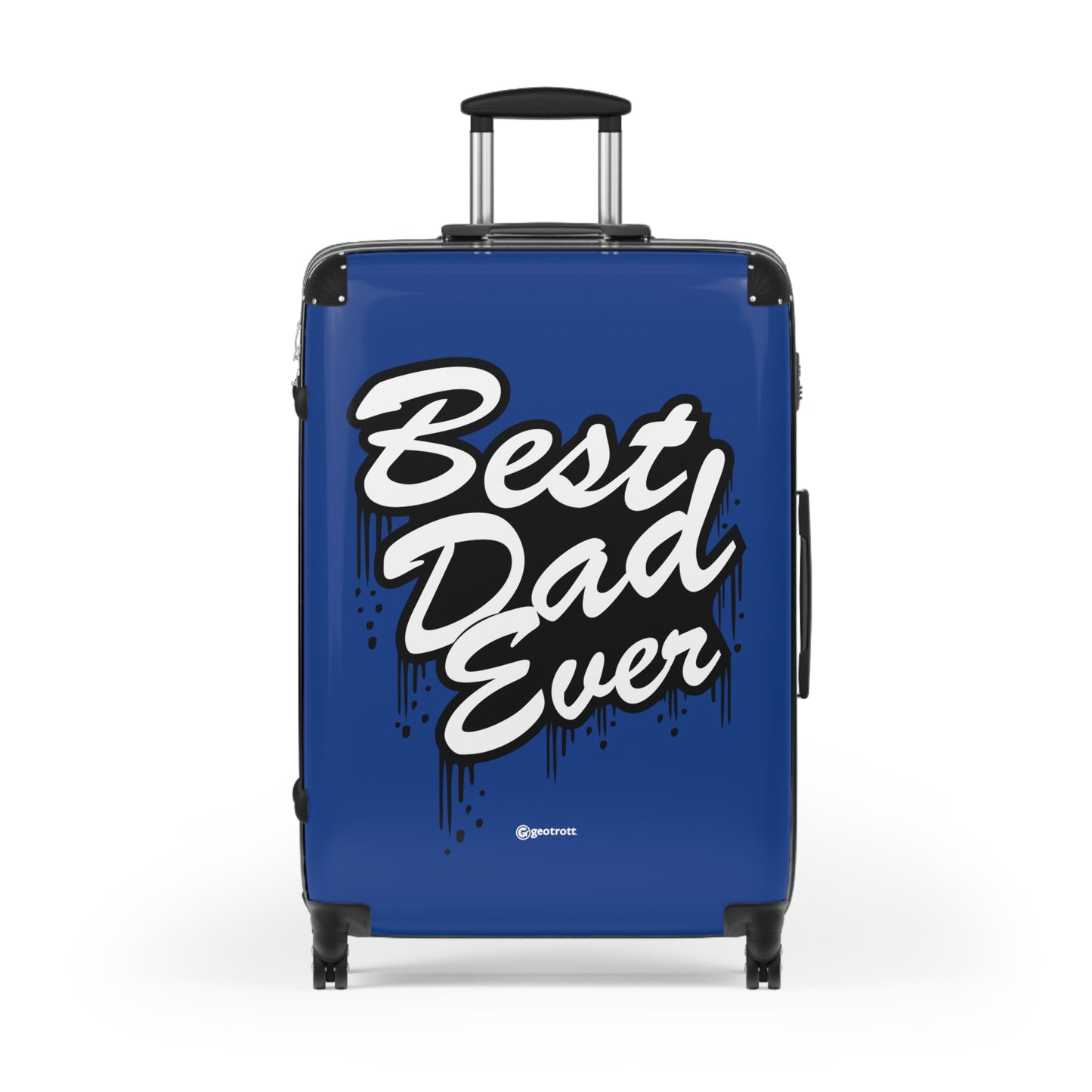 Best Dad Ever Blue Emotive Inspirational Fathers Day Luggage Bag Rolling Suitcase Spinner