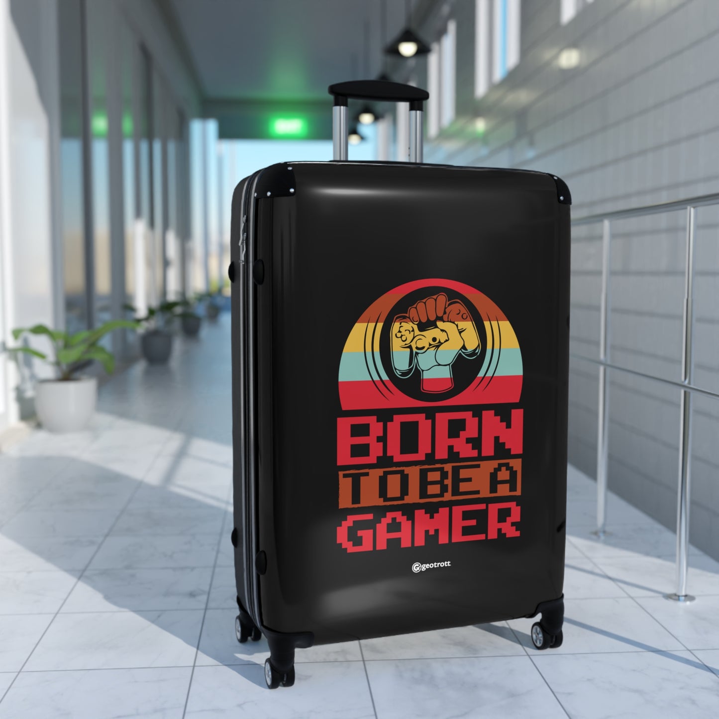 Born to be a Gamer Gamer Gaming Suitcase-Bags-Geotrott