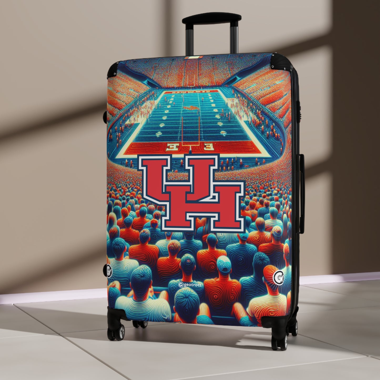 University Of Houston Cougars Shasta College Team Luggage Bag Rolling Suitcase Spinner