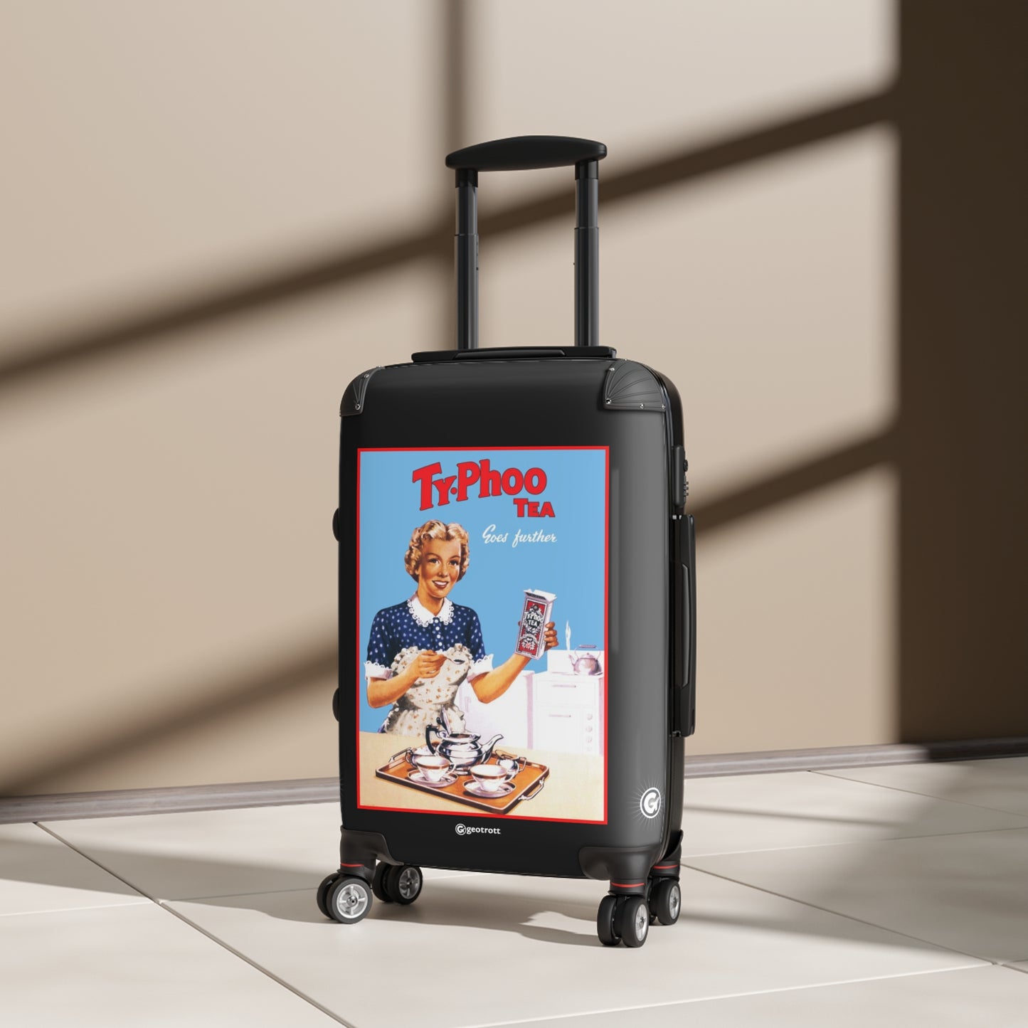 Ty-Phoo Tea Advertising Vintage Posters Retro Ad Luggage Bag Rolling Suitcase Spinner