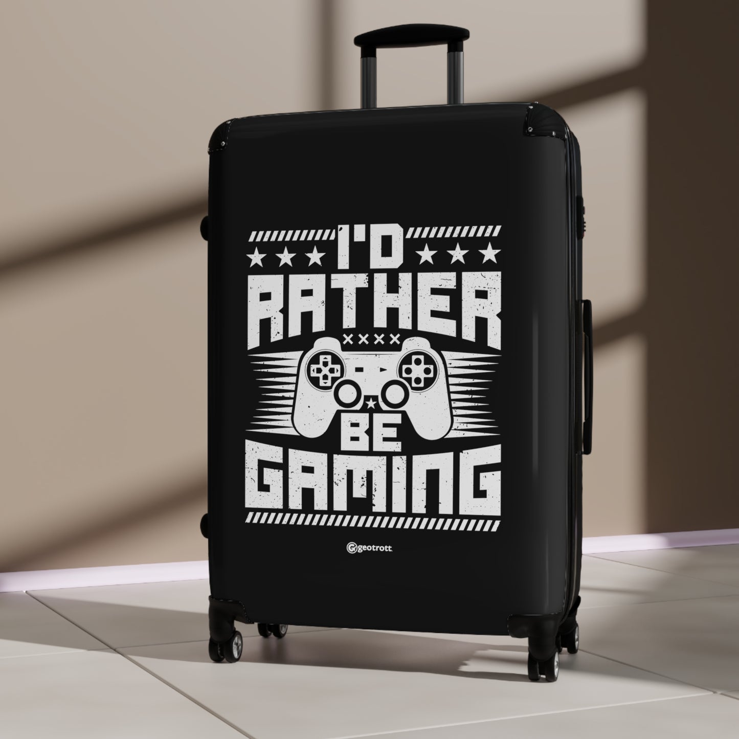 I'd rather be Gaming 3 Gamer Gaming Suitcase