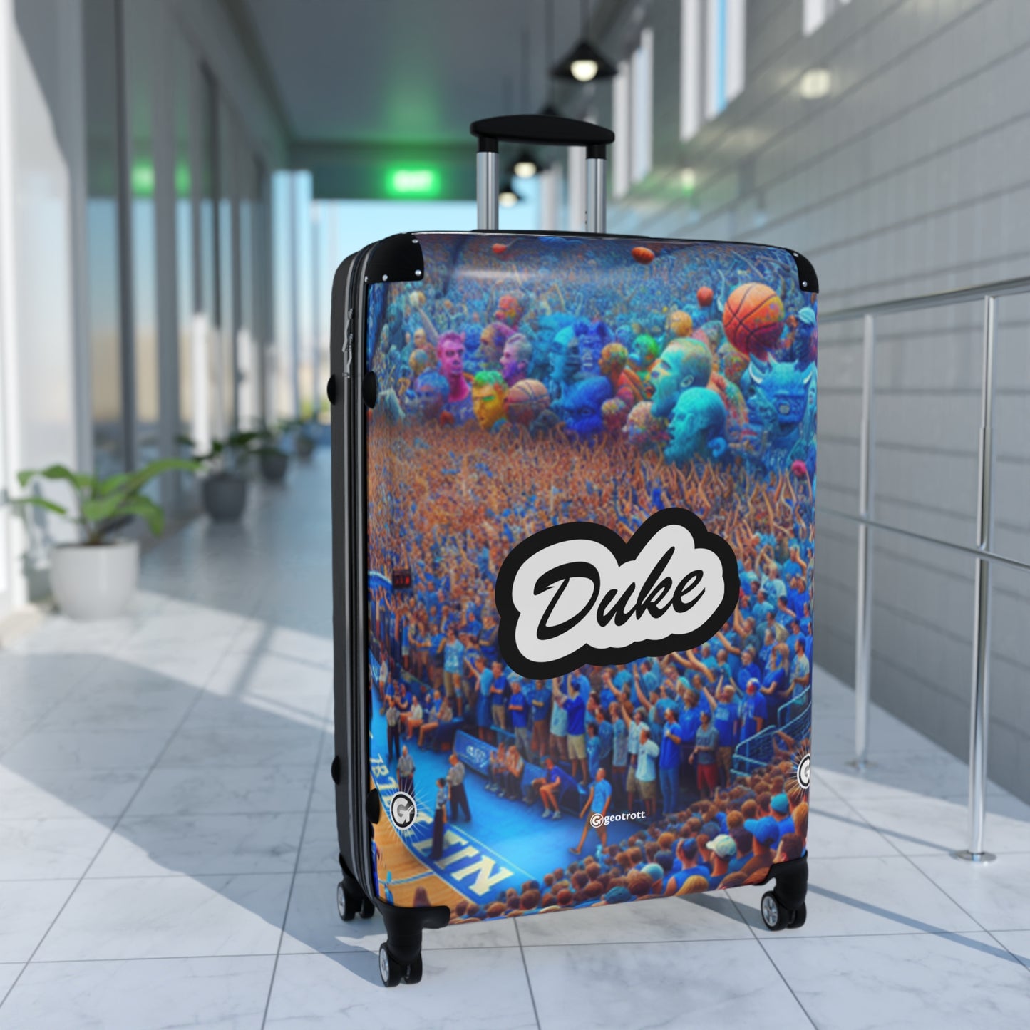 The Duke University Blue Devils Mens Basketball Ncaa Team Luggage Bag Rolling Suitcase Spinner