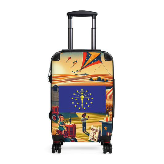 Indiana Usa State Flags Luggage Bag Rolling Suitcase Spinner