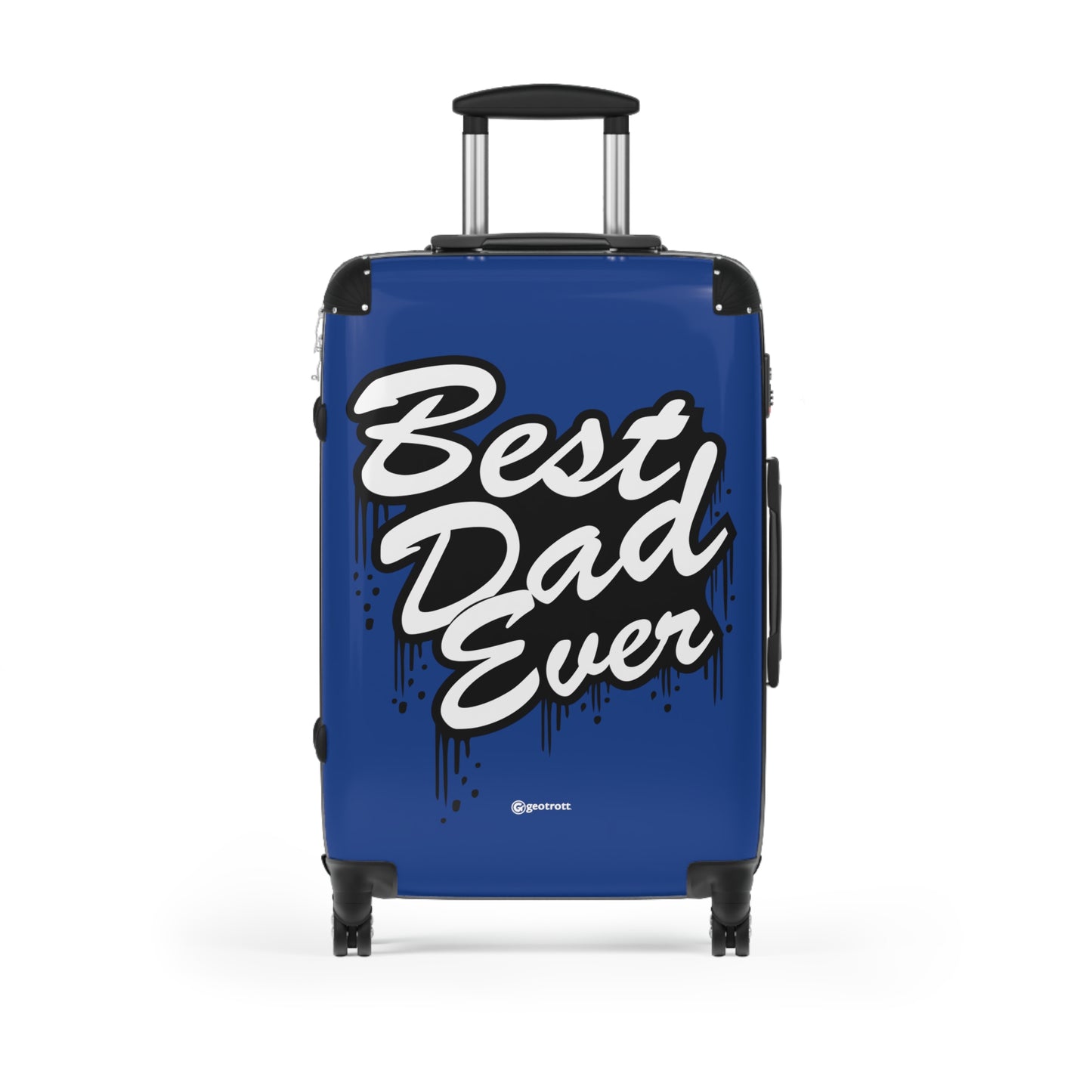 Best Dad Ever Blue Emotive Inspirational Fathers Day Luggage Bag Rolling Suitcase Spinner